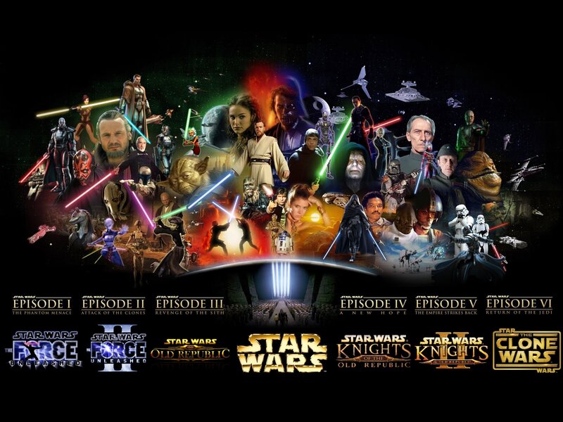 Star Wars timeline collage