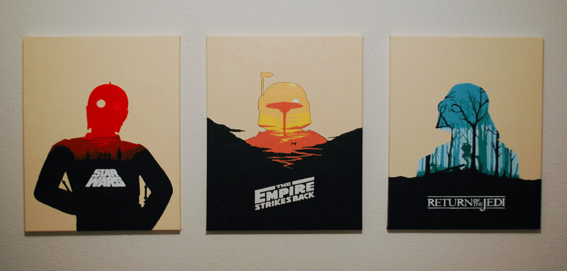 Star Wars trilogy art prints