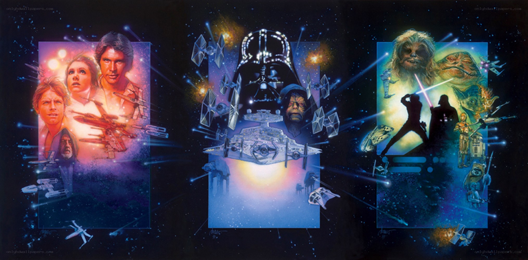 Star Wars trilogy artwork
