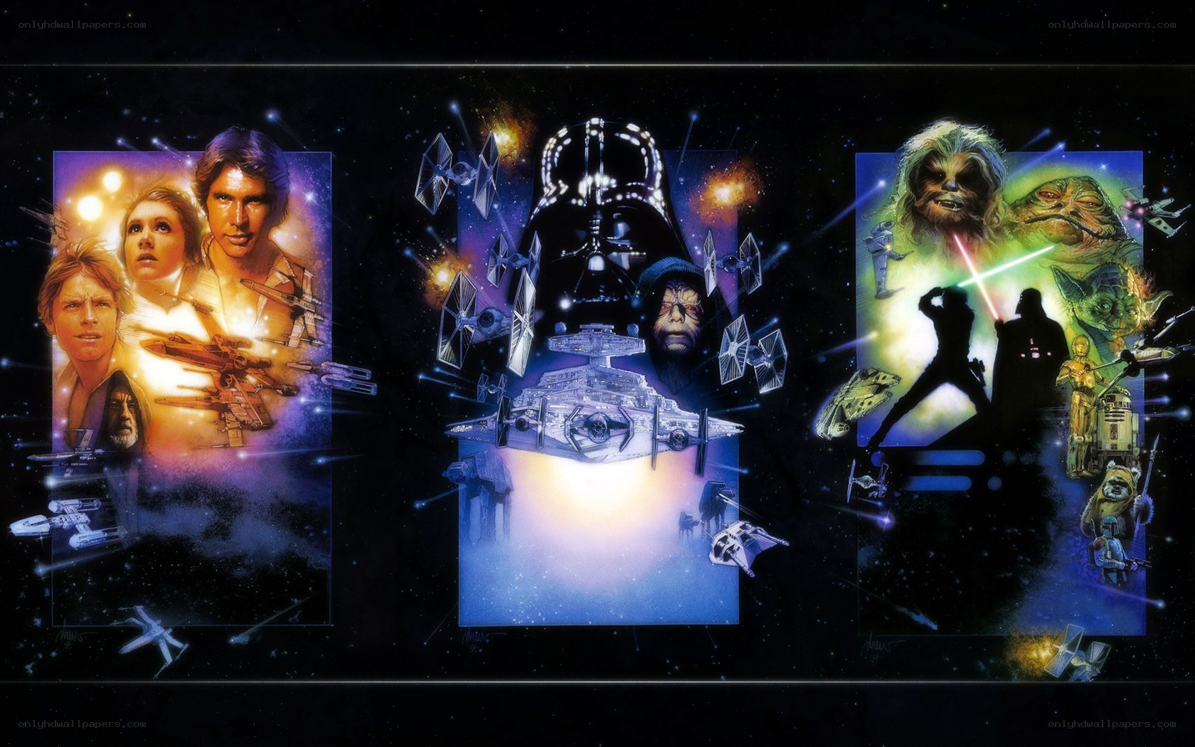 Star Wars trilogy artwork