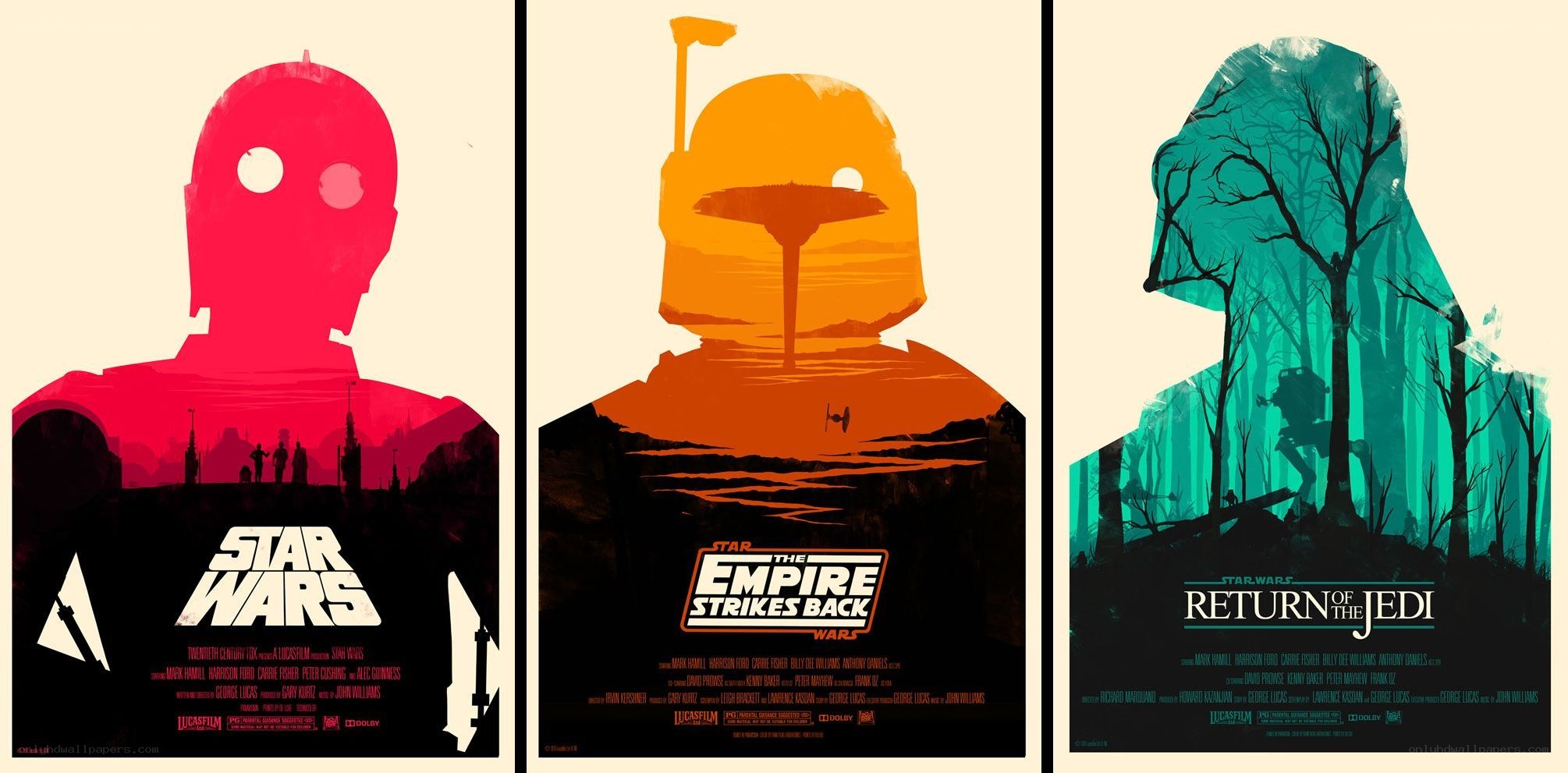 Star Wars trilogy movie posters