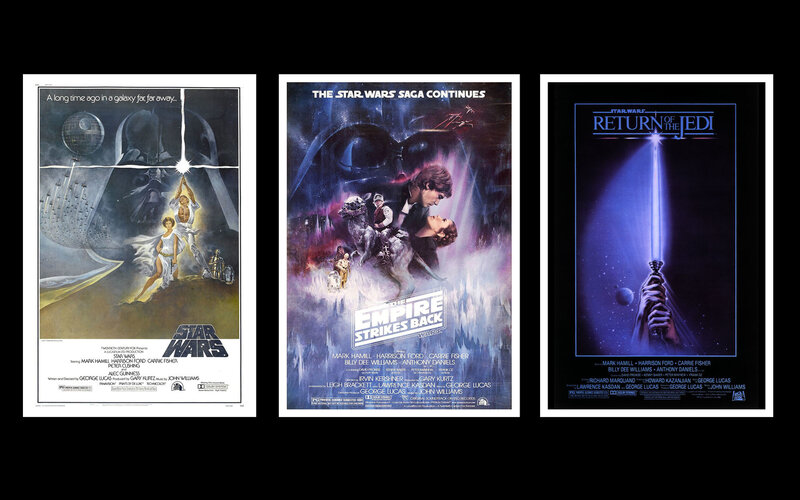 Star Wars trilogy movie posters