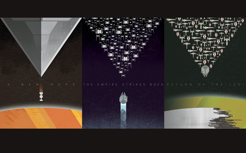 Star Wars trilogy poster art