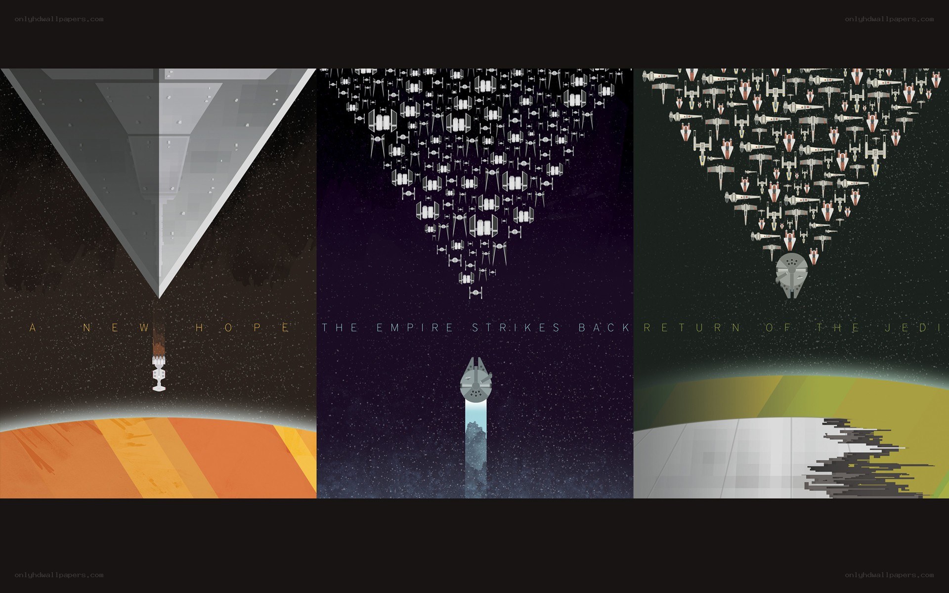 Star Wars trilogy poster art
