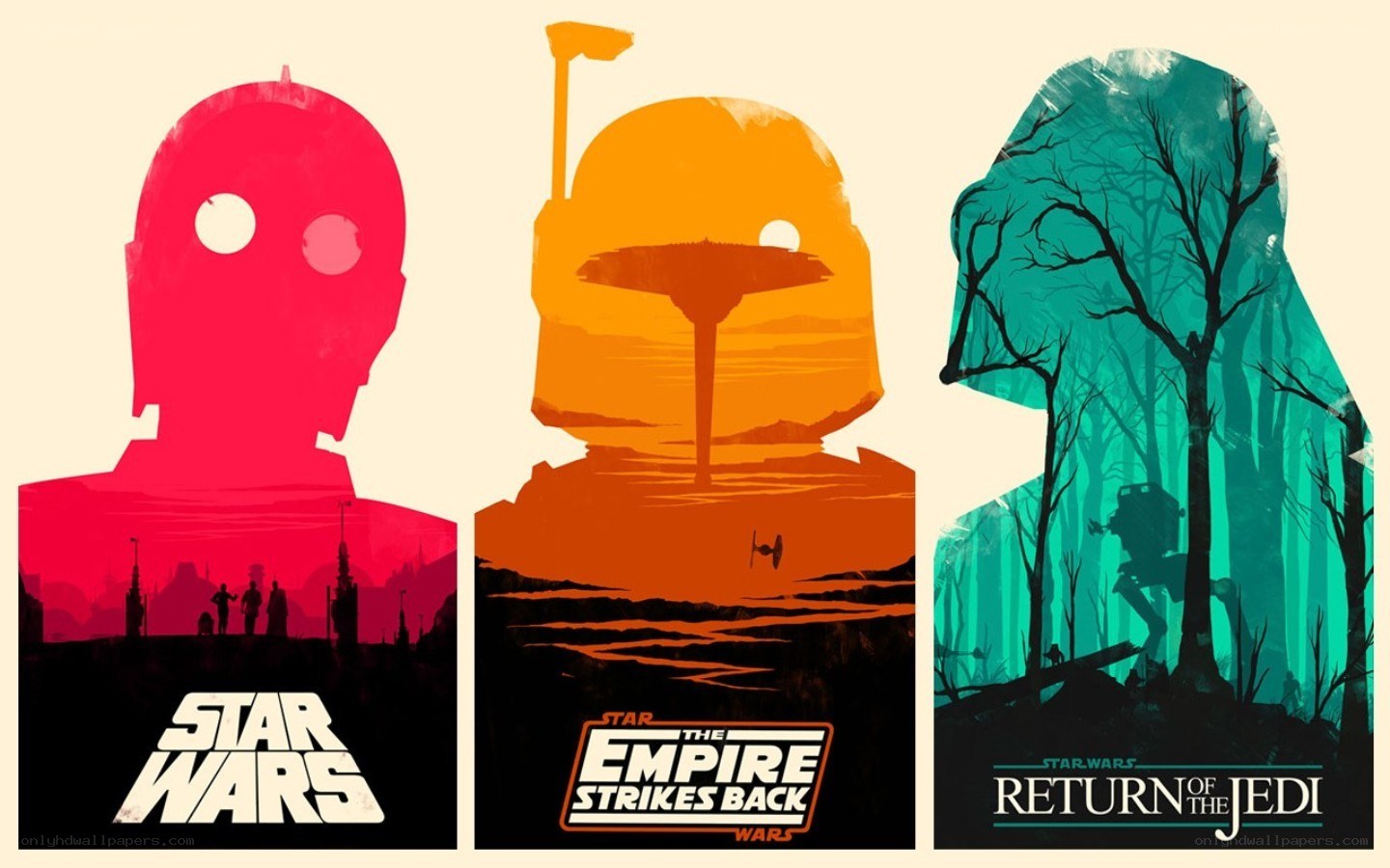 Star Wars trilogy poster art