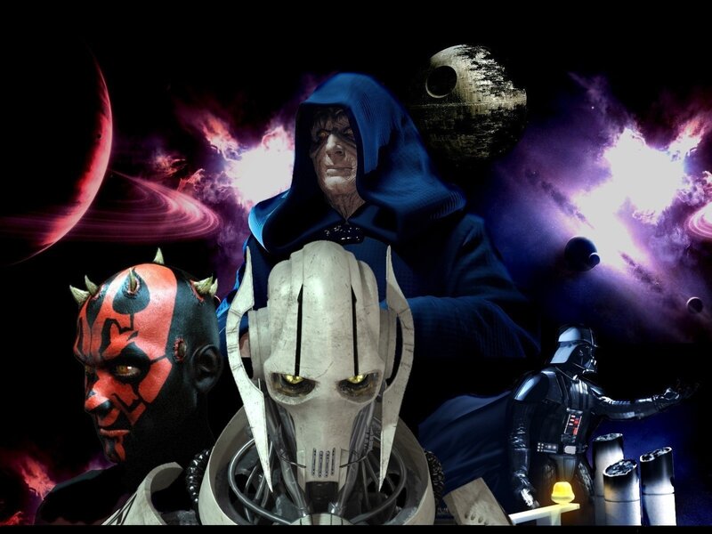 Star Wars villains collage