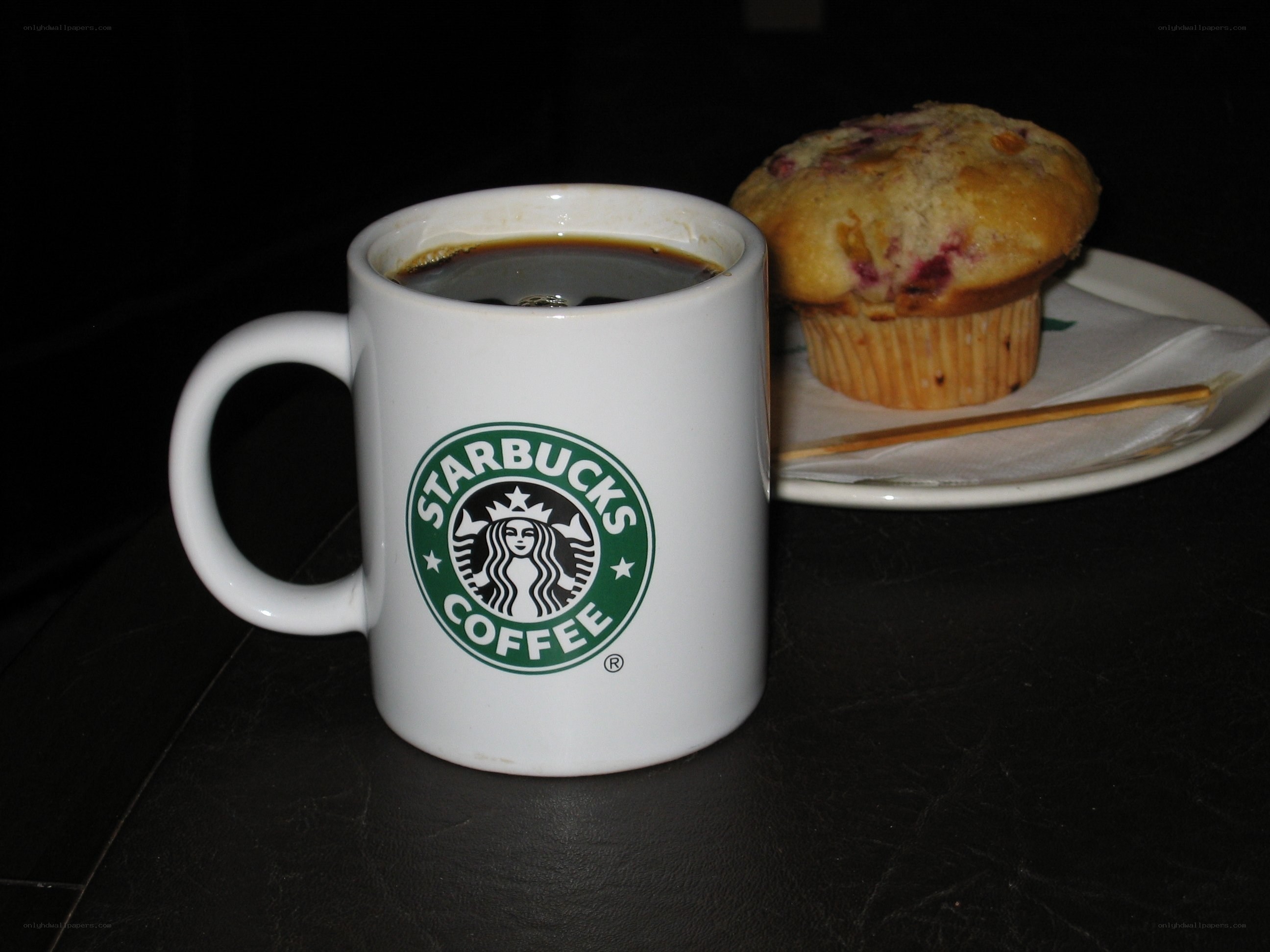 Starbucks coffee and muffin