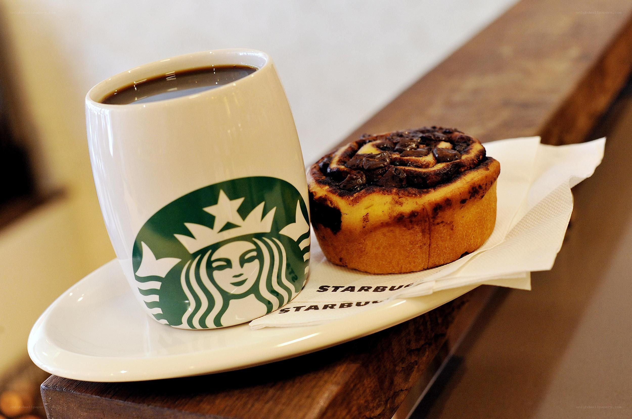 Starbucks coffee and pastry