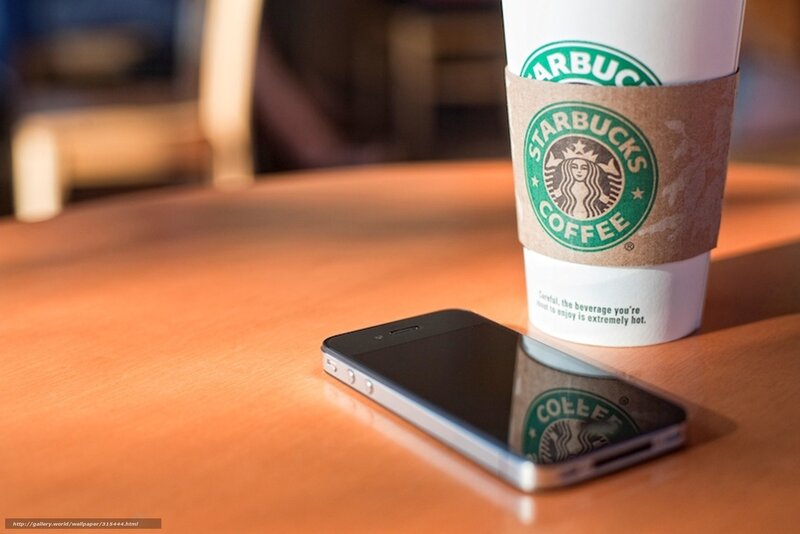 Starbucks coffee and phone