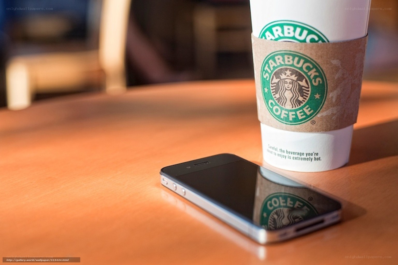 Starbucks coffee and phone