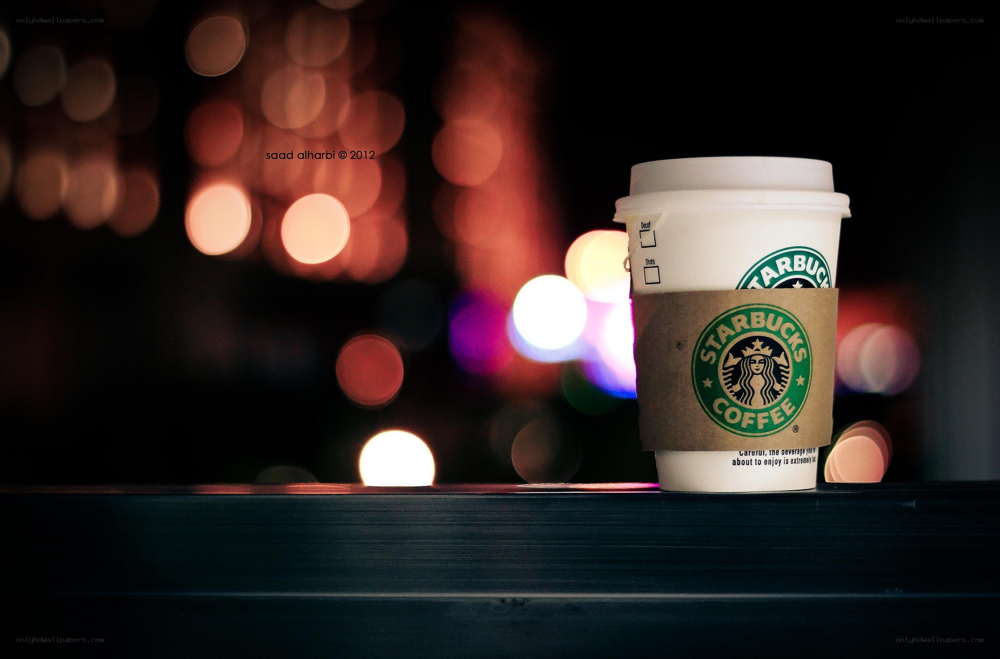 Starbucks coffee at night