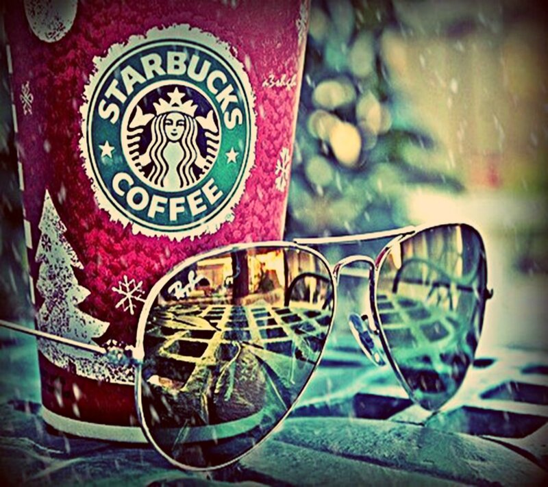 Starbucks Cup and Sunglasses