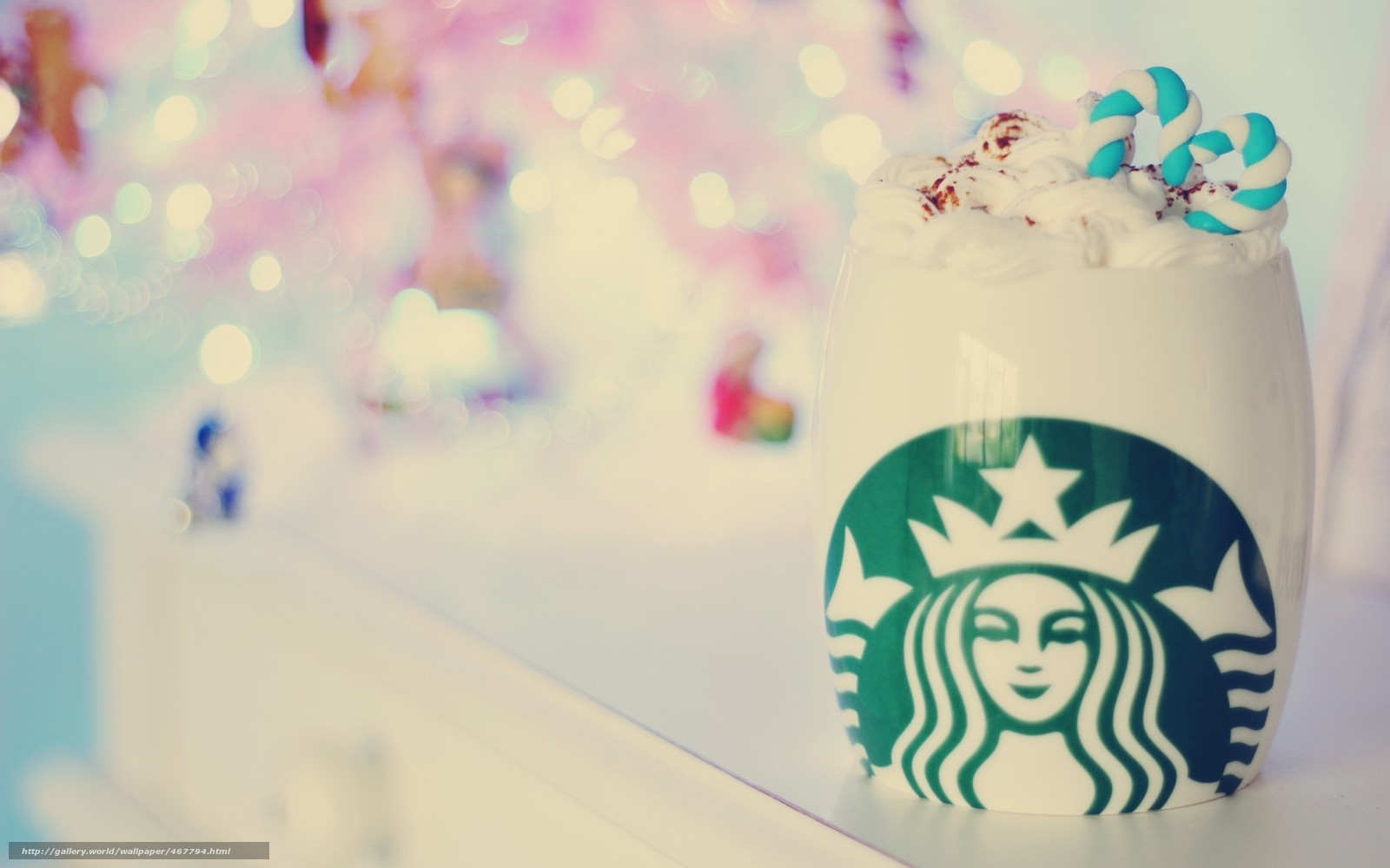 Starbucks drink with candy canes