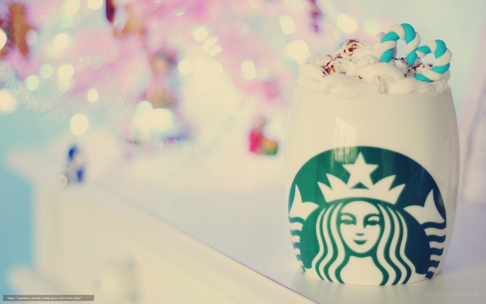 Starbucks drink with candy canes