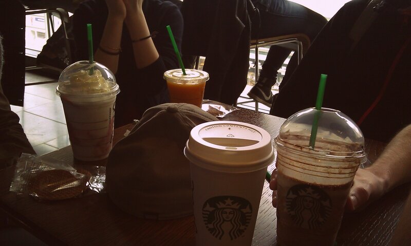 Starbucks Drinks on Table