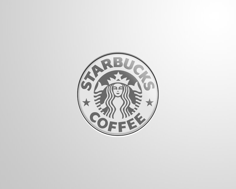 Starbucks logo in grayscale