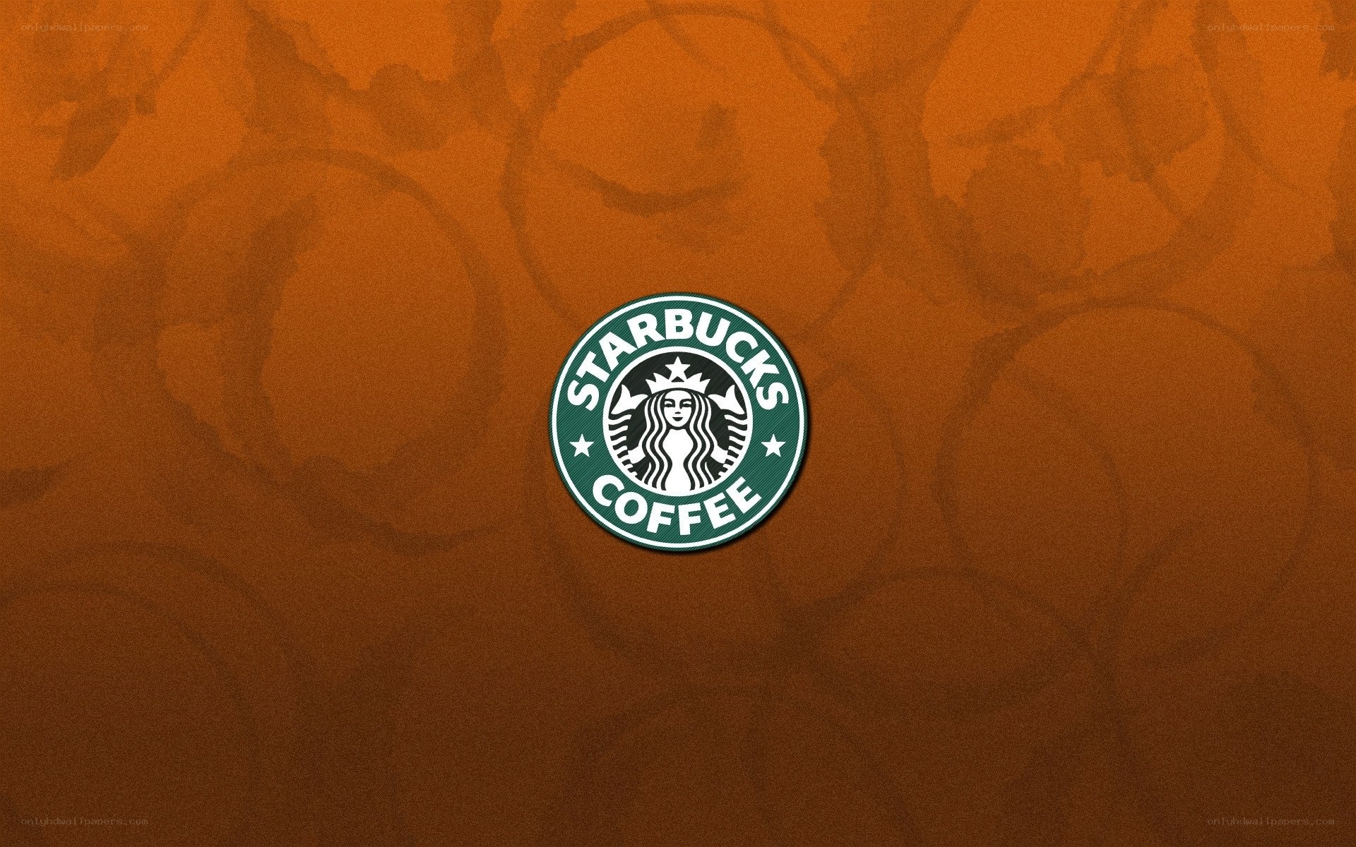 Starbucks logo on coffee background