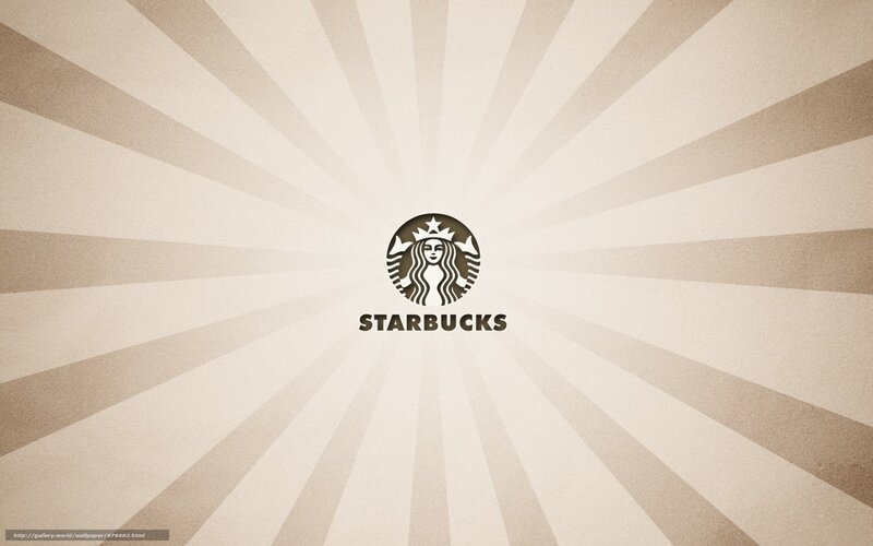 Starbucks logo on sunburst background