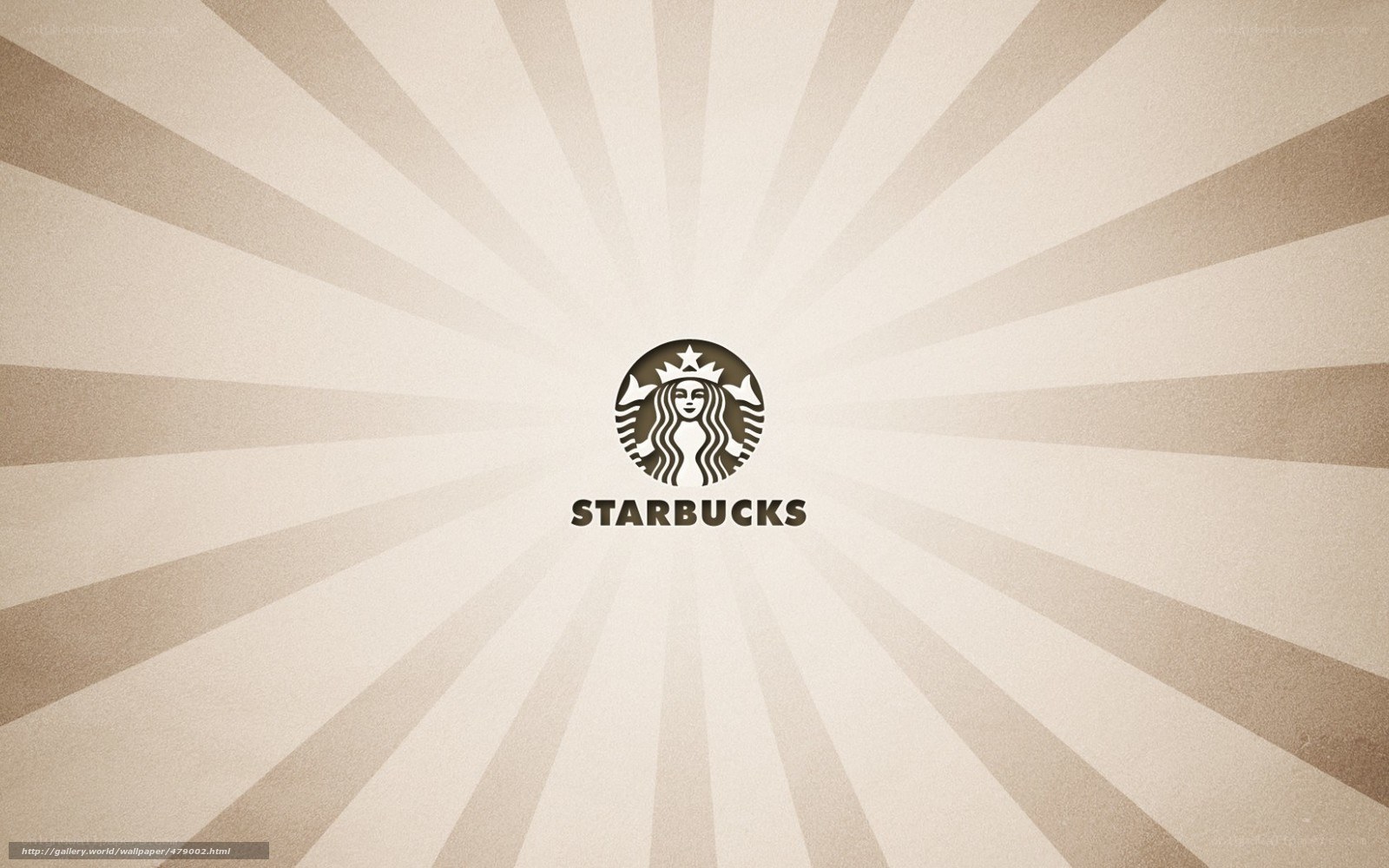 Starbucks logo on sunburst background