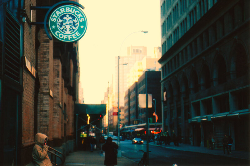 Starbucks on a city street