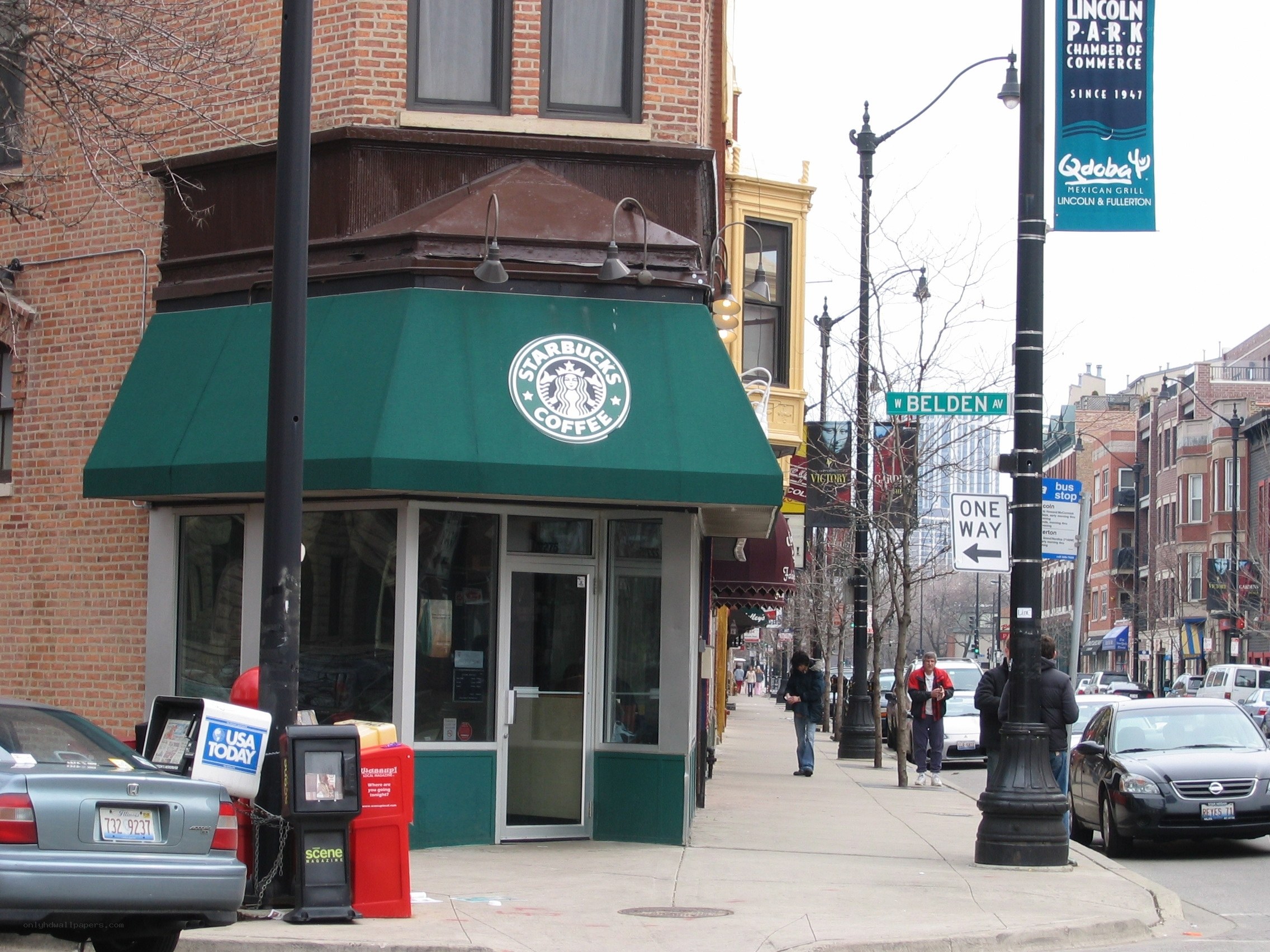 Starbucks on a city street
