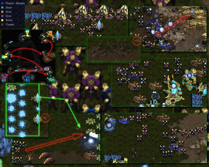 StarCraft gameplay collage