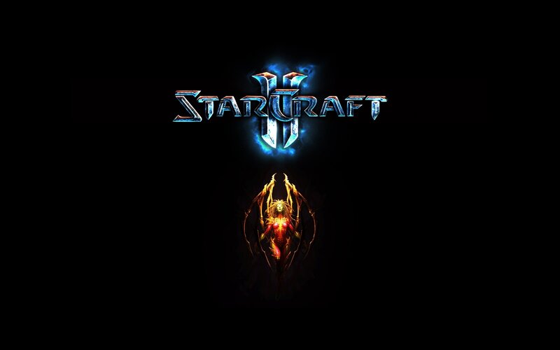 StarCraft II logo and Zeratul