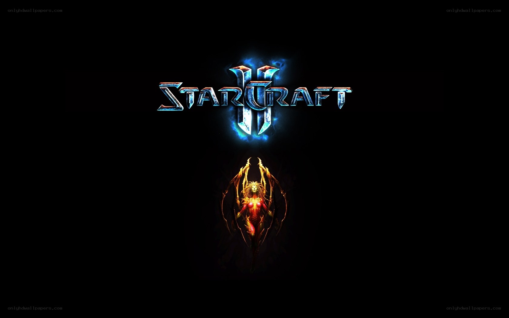 StarCraft II logo and Zeratul