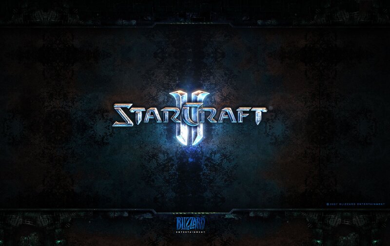 StarCraft II Logo — Black, Dark, Dramatic