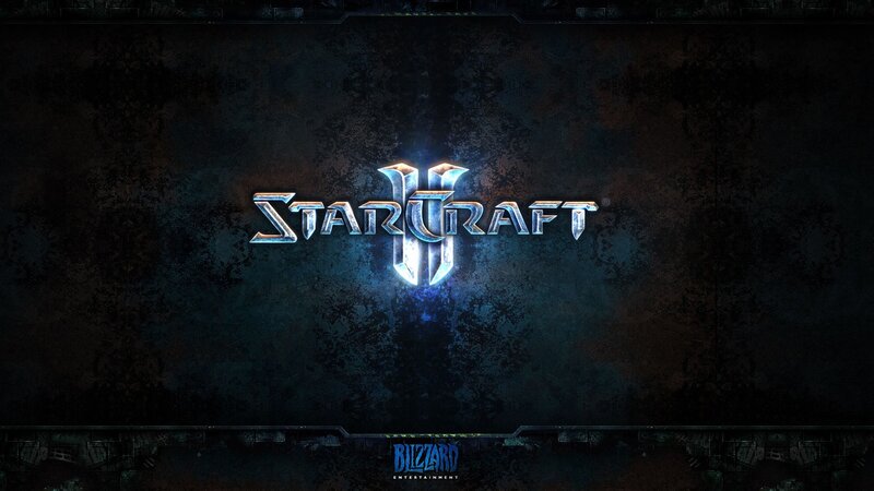 StarCraft II Logo — Black, Dramatic, Digital Art, Blizzard Entertainment