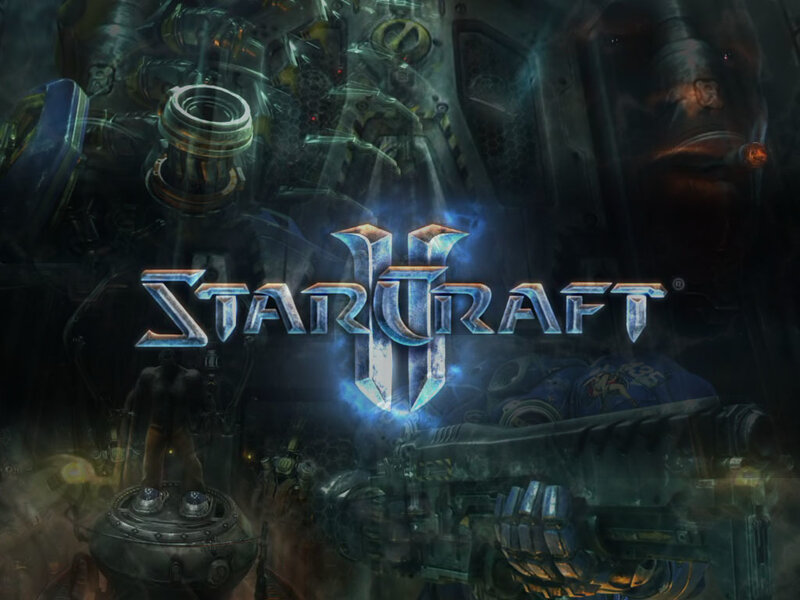 StarCraft II Logo — Black, Dramatic, Digital Art, Mechanical Structures