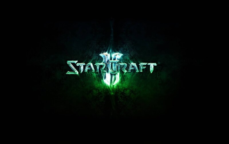 StarCraft II Logo — Black, Dramatic, Digital Art