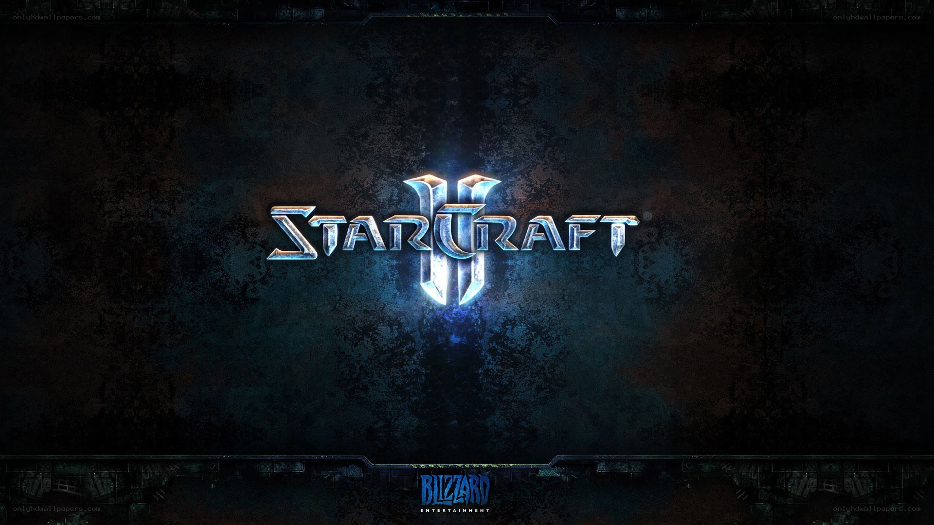 StarCraft II logo on dark background
