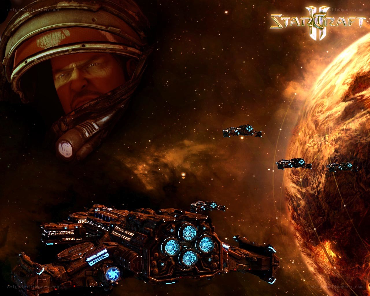 StarCraft II space battle
