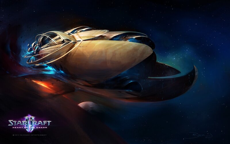 Starcraft II spaceship concept art