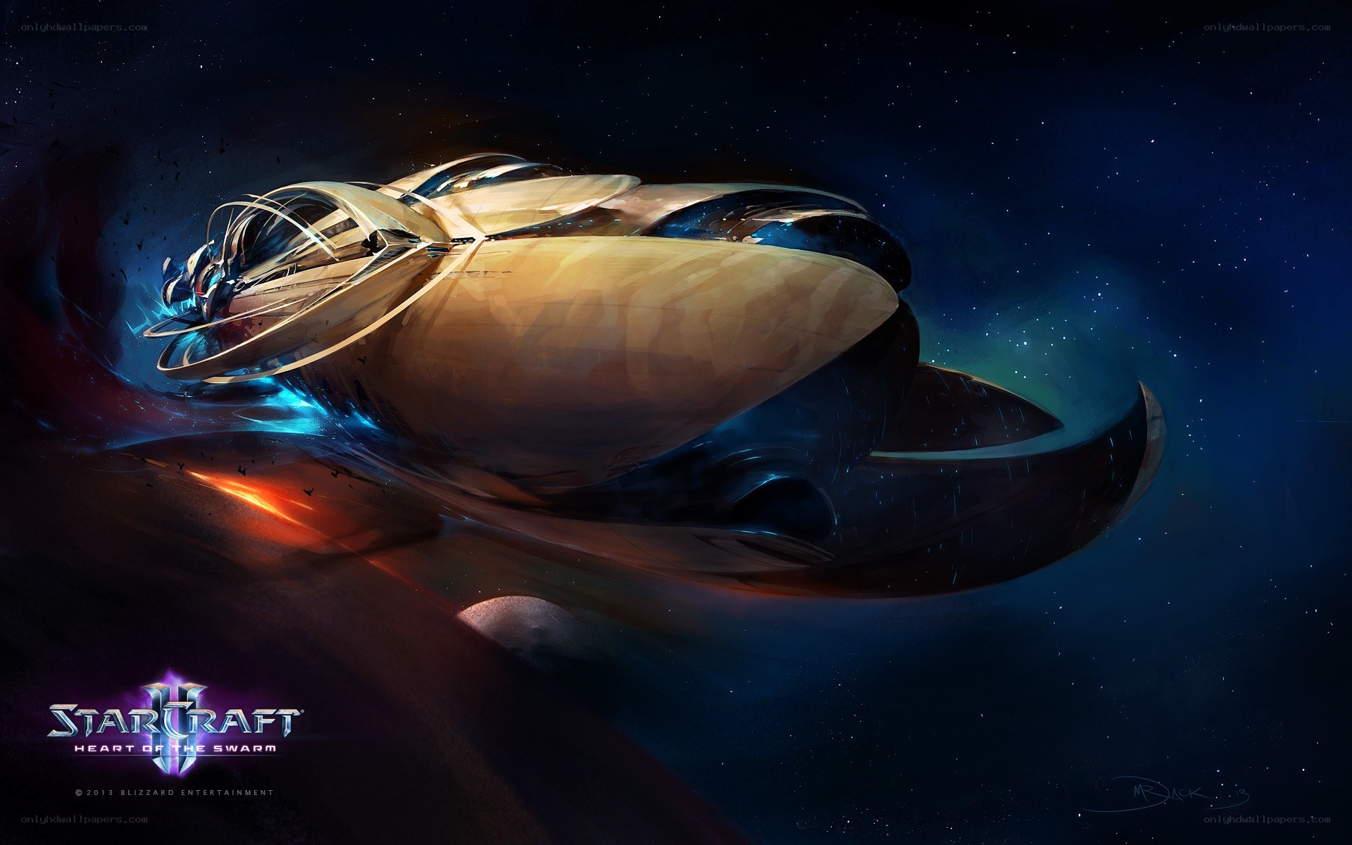 Starcraft II spaceship concept art