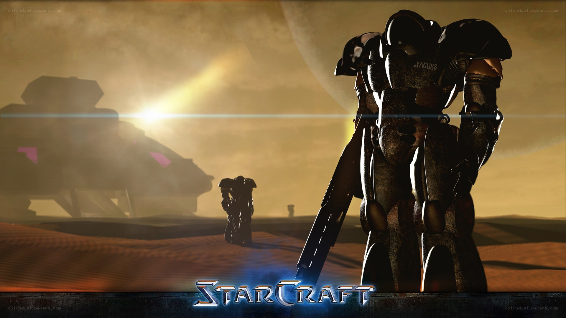 StarCraft mechs on alien planet