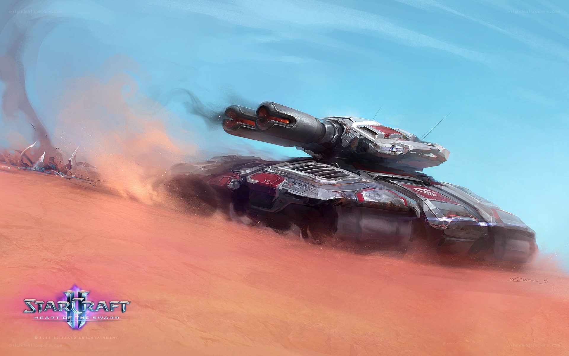 Starcraft tank in desert