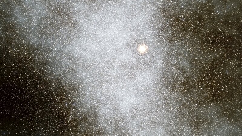 Starfield with Bright Star