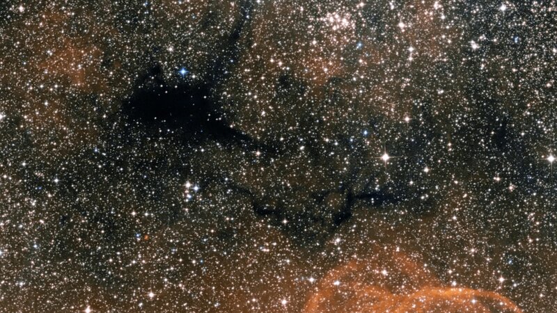 starfield with dark nebula
