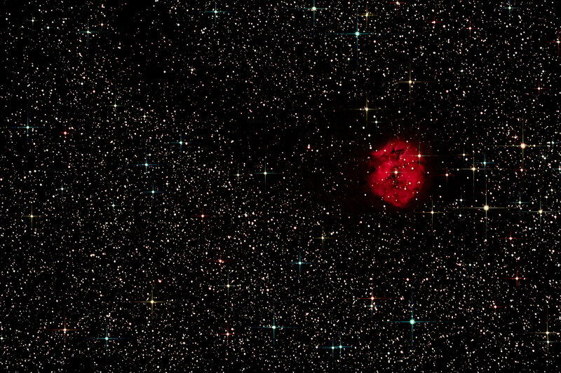 Starfield with emission nebula
