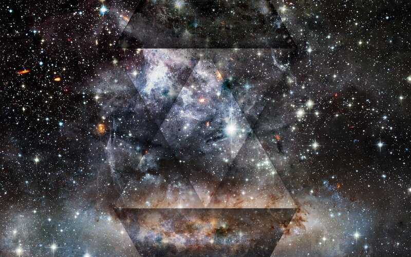 Starfield with Geometric Overlay