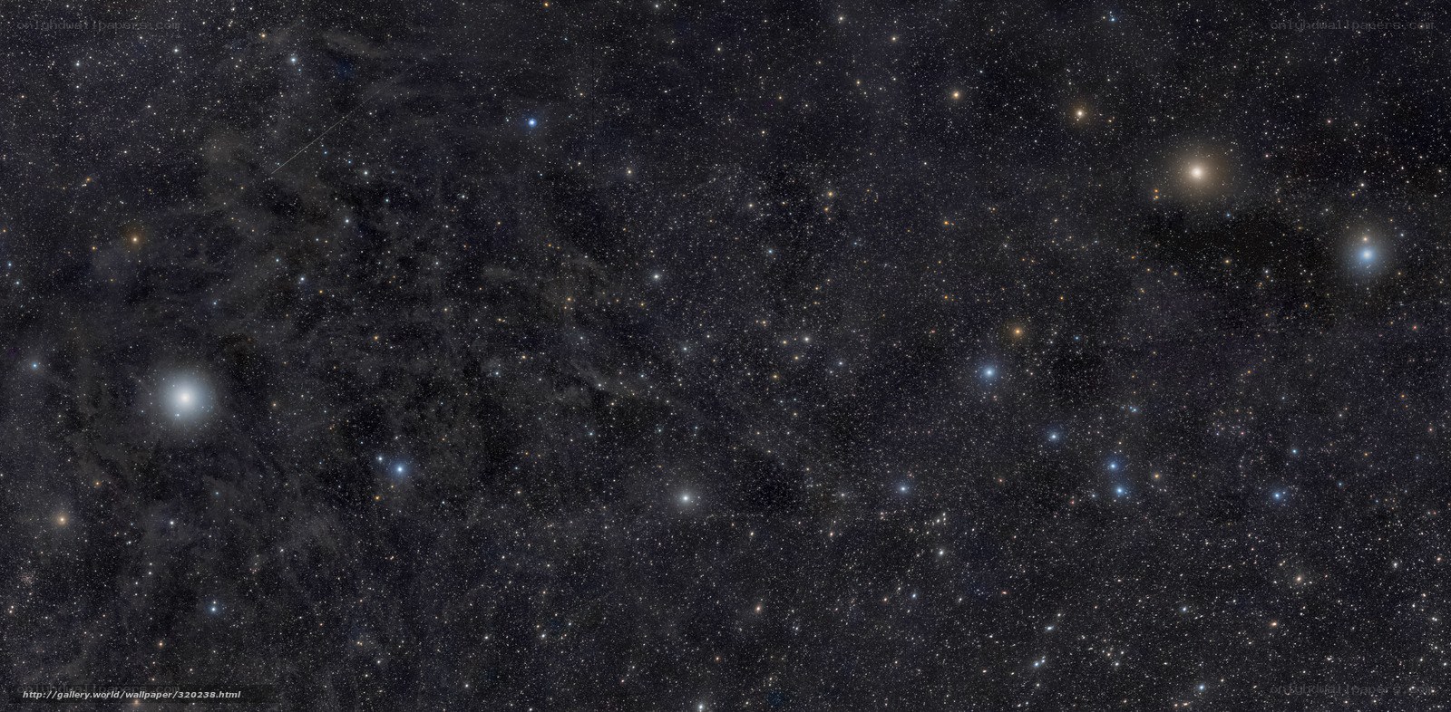 Starfield with nebula and galaxies