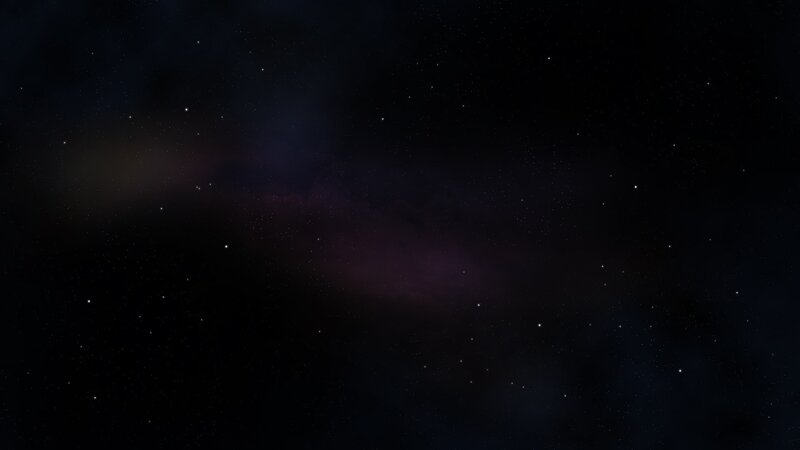 Starfield with Nebula — Black, Cosmic, Night, Digital Art, Stars, Purple