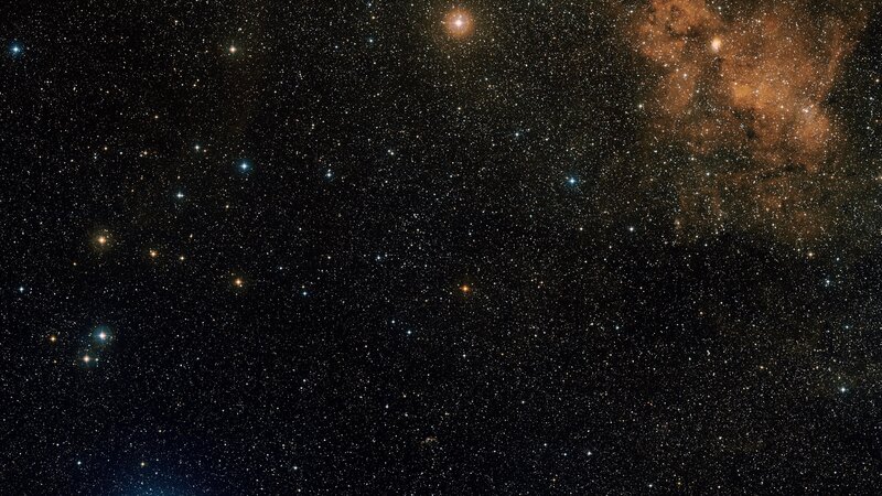 Starfield with Nebula — Black, Cosmic, Night, Photograph, Stars, Space