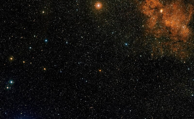 Starfield with Nebula — Black, Cosmic, Night, Photograph