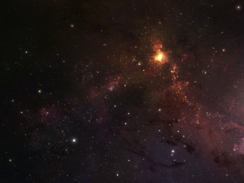 Starfield with Nebula — Black, Cosmic