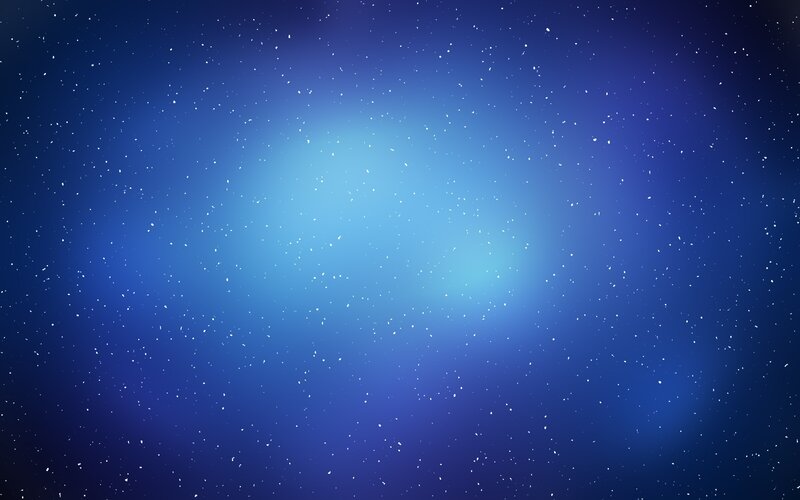 Starfield with Nebula — Blue, Serene, Night, Digital Art, Stars, White