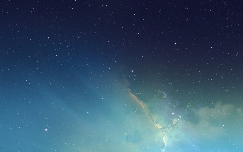 Starfield with Nebula — Blue, Serene