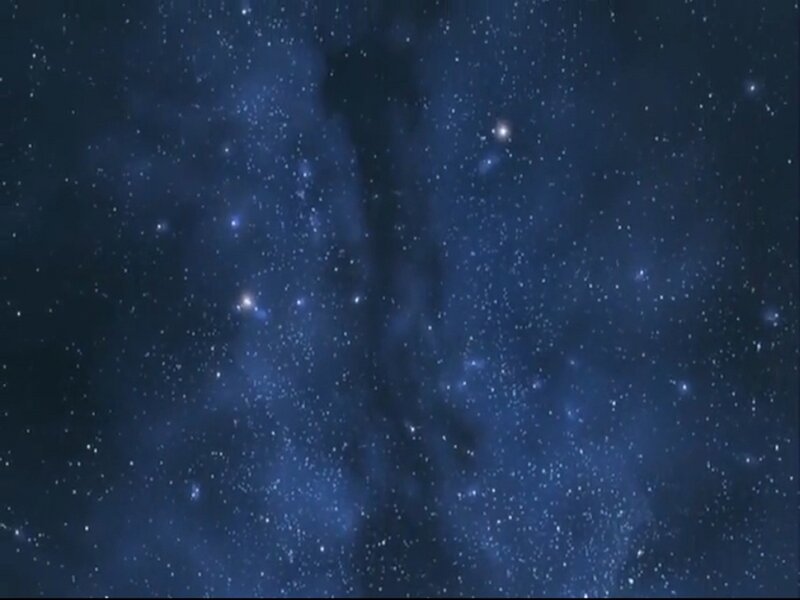 Starfield with Nebula — Blue